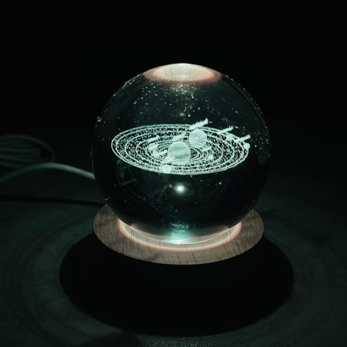 Solar System 3D Crystal Ball