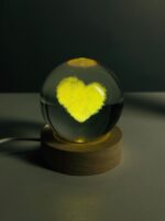 Cloud Love Shape 3D Crystal Ball