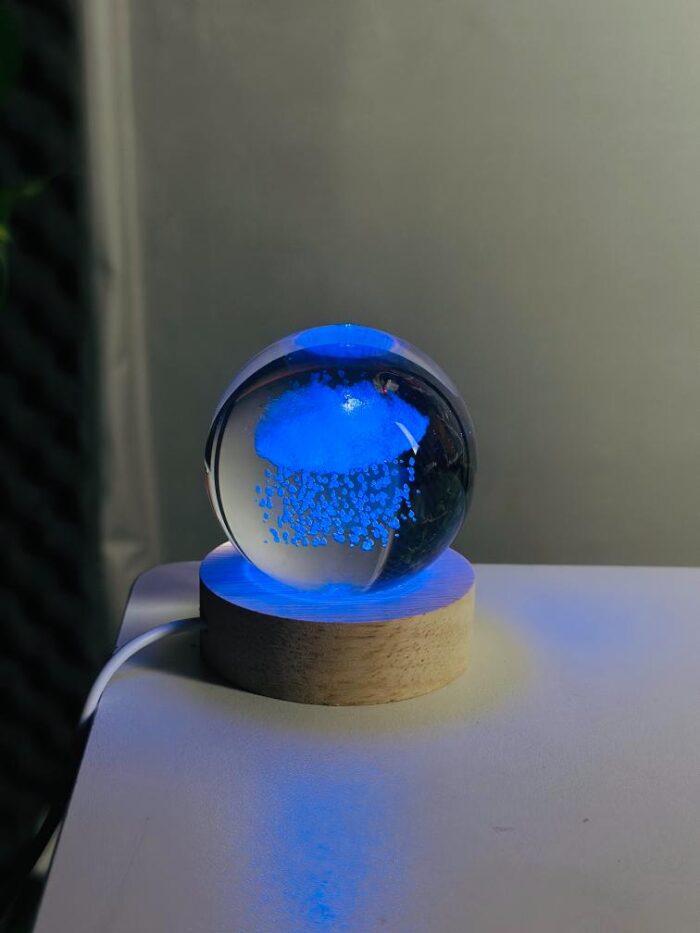 Rain Cloud 3D Crystal Ball