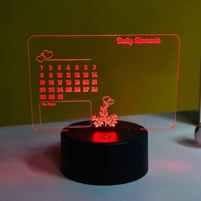 Writable Calendar Acrylic Night Lamp