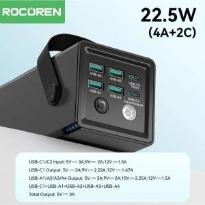 Rocoren 50000mAh 22.5W Power Bank With Flashlight